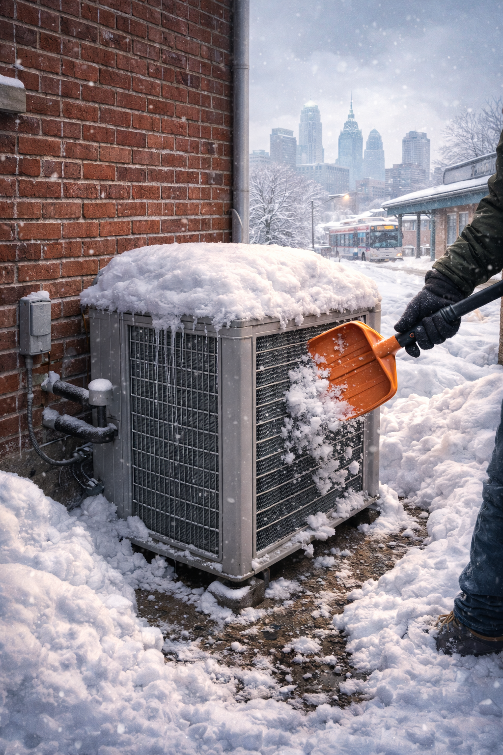 Why It’s Important to Clear Snow from Around Your Heat Pump in Philadelphia (or anywhere else)